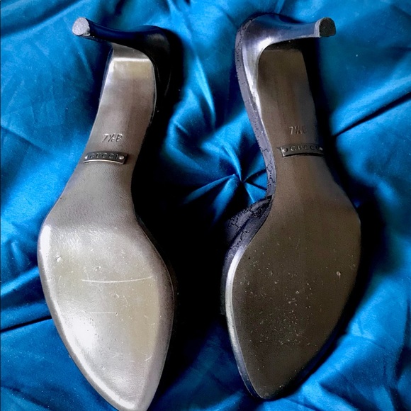 Gucci 3” Canvas Sandal Mules size 7.5 B - Picture 5 of 9